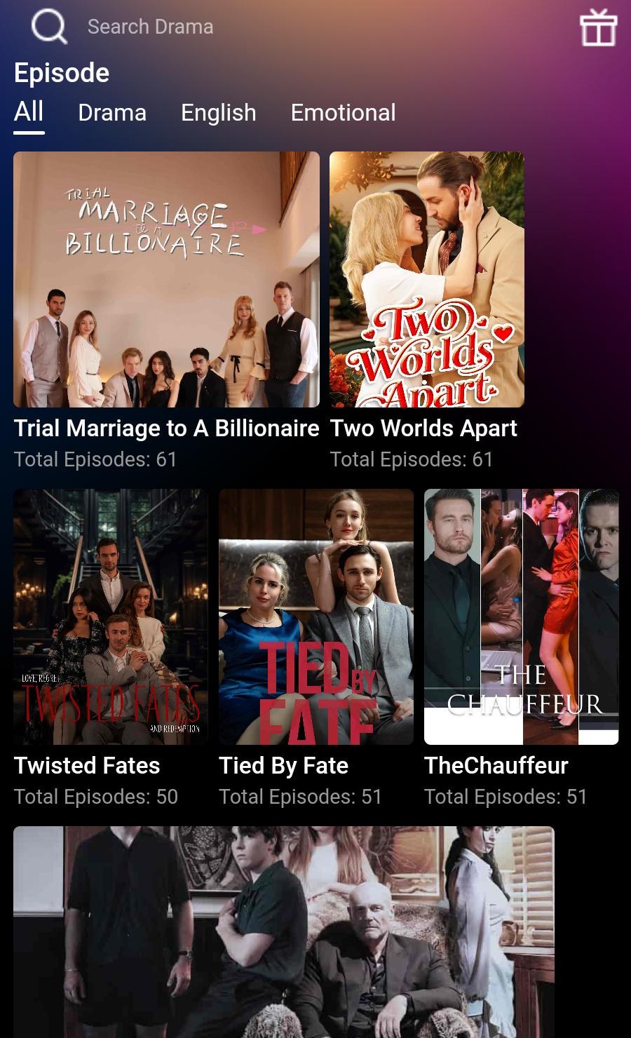 DramaJoy App 剧集浏览界面